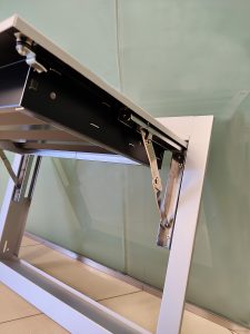 rejilla abatible sistema de seguridad